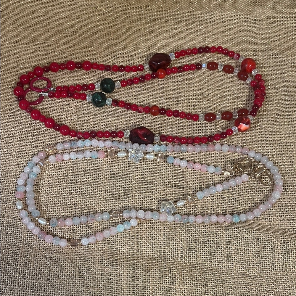 Two Beaded Purse Straps